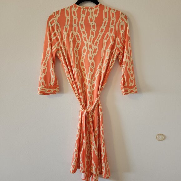 JB by Julie Brown orange wrap dress, size medium - Picture 4 of 8